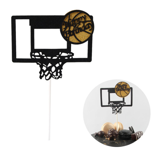 Basketball Cake Topper Paper Decoration Set 6 pcs
