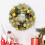 Gold Christmas Wreath Plastic 13 Inch 1