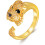 Sterling Silver Dog Ring for Women Adjustable 1