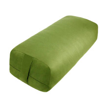 Yoga Bolster Pillow Green Rectangle with Removable Cover