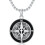 925 Sterling Silver Compass Necklace for Men with Stainless 1