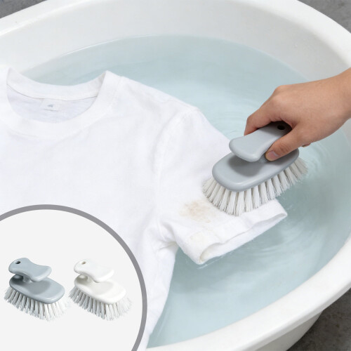 Plastic Shoe Brush Grey Soft Bristles 1 Piece