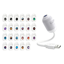 Projecteur d'étoiles USB rotatif à 360 degrés, matériau-24 en 1