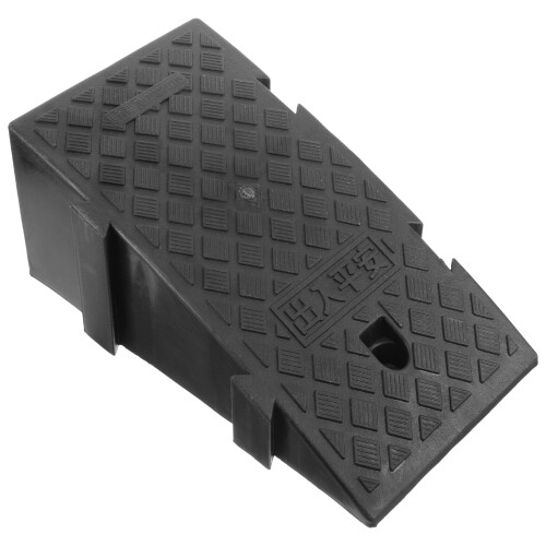 Outdoor Toy Ramp Rubber Triangular Slope Pad 44x24cm Black