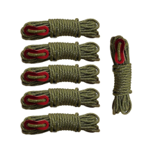 6er-Pack reflektierende Abspannleinen, 4 mm x 4 m Zeltleine mit Spannern, wetterfeste Campingleine für Zelte und Hängematten