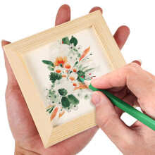 Craft Frame Square Beige Wood 6 Pieces