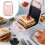 Electric Sandwich Maker 2-Slice Non-Stick Mint Green 1