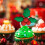 Christmas Cake Topper Reusable Bright Color Ornament 7