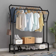 Heavy-Duty Clothes Rail Double Hanging Rack Stand