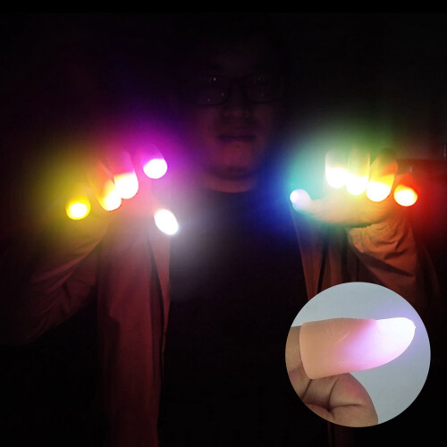 Magic Thumb Lights LED Flashing Finger Tips Green 1