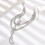 Crystal Layered Anklet with Toe Ring for Women 5