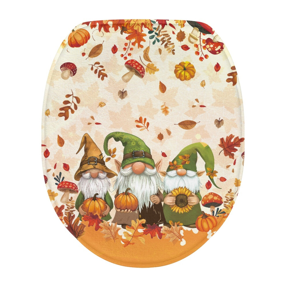Thanksgiving Mushroom Pumpkin Toilet Seat Cover Universal 928028011122