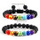 7-Chakra Healing Bracelets Lava Stone 2 Pcs 2