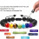 7-Chakra Healing Bracelets Lava Stone 2 Pcs 5