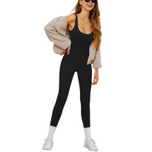 Women's Sleeveless Ribbed Jumpsuit 1 Piece