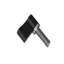 M4 verstellbarer L-Typ handfester Verriegelungsgriff-Schraubknopf Black 20 mm