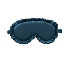 Ruffle Lace Soft Blackout Blindfold with Adjustable Strap Sleeping Eye Mask Green
