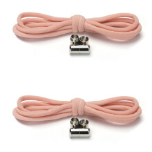 Elastic No Tie Shoelaces 2 Pair Pink