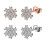 Snow Stud Earrings for Women Gold Plated Austrian Crystal 2 1