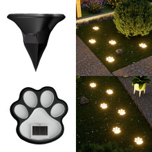 Dog Paws Shape Lawn Lights Waterproof Plastic-Warm White