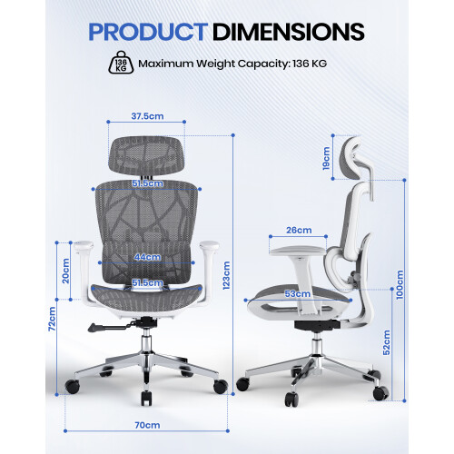 Ergonomic Office Chair with 3D Lumbar Support 1