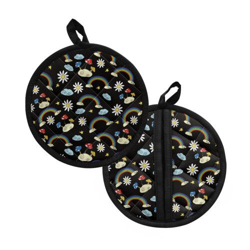 Heat-Resistant Pot Holders 8 Inch Round 2 Pack 1