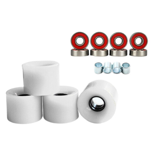 Quad Roller Skate Wheels 78A High Flexibility 4 pcs White