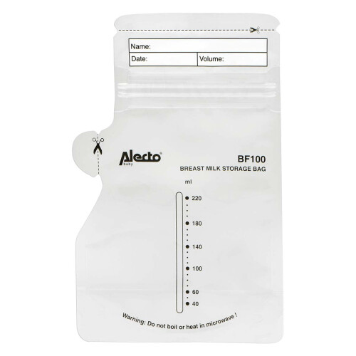 Muttermilchbeutel, 220 ml, 100er-Packung, auslaufsicher