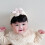 Children's Flower Headband with False Bangs Black 4