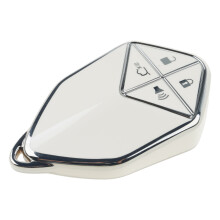 Shockproof Soft TPU Cover Car Key Case Protective Cover-White