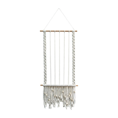 Boho Macrame Wall Decor Beige Picture Organizer