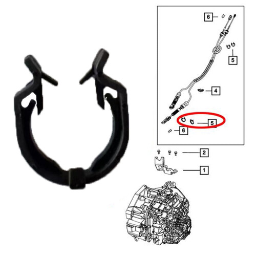 Transfer Case Shift Cable Retainer Clips for Jeep Wrangler 2