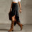 Comfortable Polyester Women Skirt Elegant Western-Black M 11