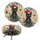 Black Cat Trees Bar Stool Cushion Set 2pcs Round Stretch 1