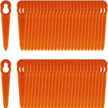 100 stuks plastic vervangingsmessen, compatibel met grastrimmers FSA 45, FSA 57, FSE 52 en Sun Joe 24V-GT10.