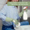 Rubber Dishwashing Gloves Reusable 4 Pairs Flocked Lining 4