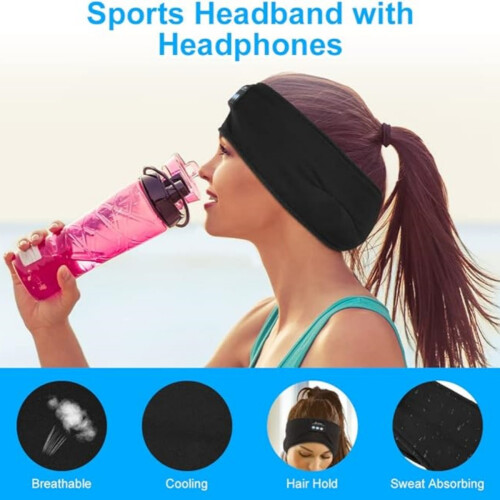 Ασύρματα ακουστικά Bluetooth Sleep Headband με ακύρωση θορύβου για αθλητικά ταξίδι 2