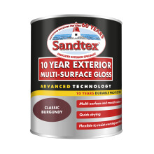 Sandtex 10 Year Multi-Surface Gloss Paint Classic Burgundy 750ml