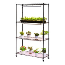 Suporte para Plantas de Interior-Duoku-com Lâmpada de Crescimento, Estante Metálica de 4 Níveis, com 3 Modos de Cor