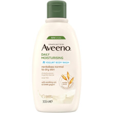 Aveeno Daily Moisturising Yogurt Body Wash Shower Gel 300 ml with Prebiotic Oat and Probiotic Greek Yogurt for Normal to Dry Sensitive Skin