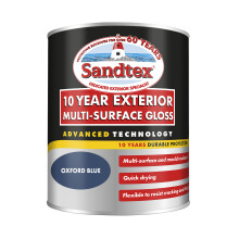 Sandtex 10 Year Multi-Surface Gloss Paint Oxford Blue 750ml