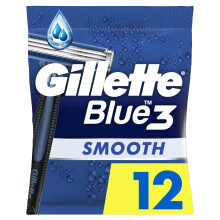 Gillette Blue3 Men's Disposable Razors x12, 3-Blades Razor, 40