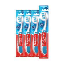 Colgate Portable Toothbrush - Travel Toothbrush Folds for Travelling - Adult Toothbrush with Soft Bristles - Toothbrush Multipack - 4 Pack