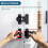 6-Pack Adhesive Fridge Lock - Easy Installation & Child Safety Refrigerator Latch Black 6