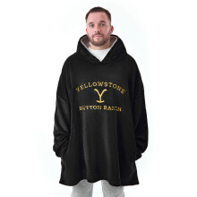 Yellowstone Blanket Hoodie (Mens Black)