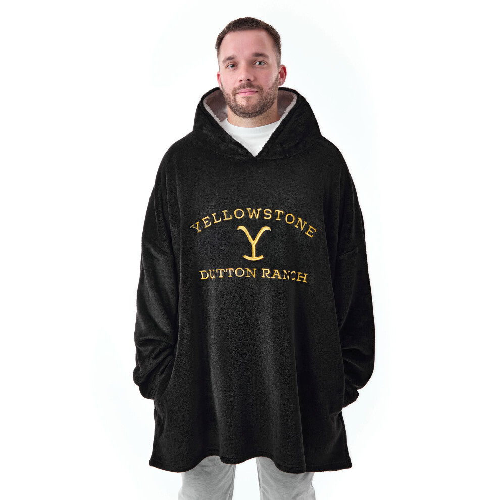 Yellowstone Blanket Hoodie | Mens Black | Official Merch - Image 3
