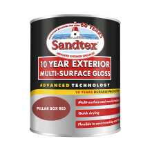Sandtex 10 Year Multi-Surface Gloss Paint Pillar Box Red 750ml