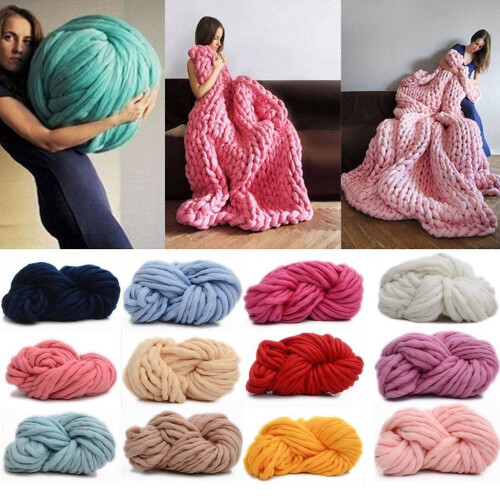(Violet)Knitting Yarn Diy Chunky Yarn Shawl Scarf Making Multi Color Hand Gift Weaving 1
