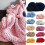(Violet)Knitting Yarn Diy Chunky Yarn Shawl Scarf Making Multi Color Hand Gift Weaving 7