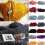 (Violet)Knitting Yarn Diy Chunky Yarn Shawl Scarf Making Multi Color Hand Gift Weaving 5